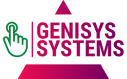Genisys Systems logo with a dark background