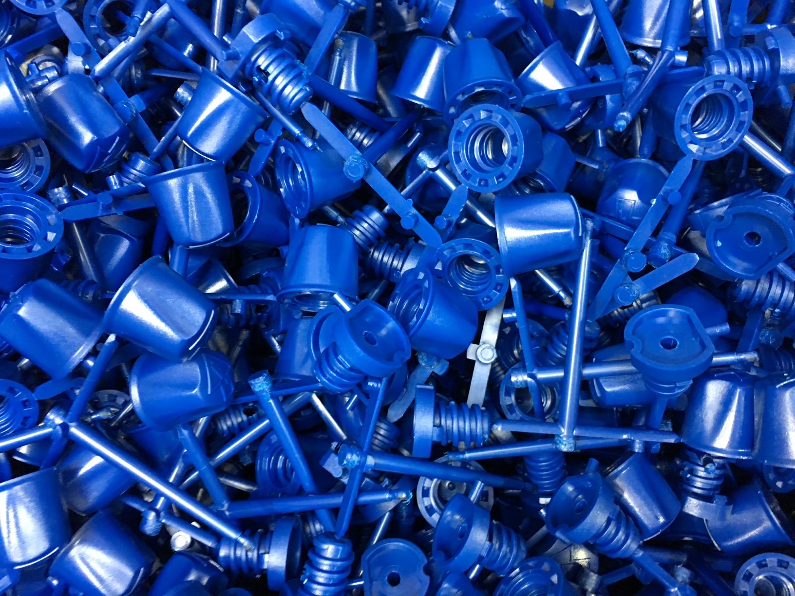 Example of one of our MRP customers producing blue pins